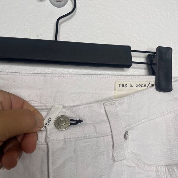 Rag & Bone Womens Jeans Size 29 White Denim Studded Skinny Leg Casual - Picture 4 of 15